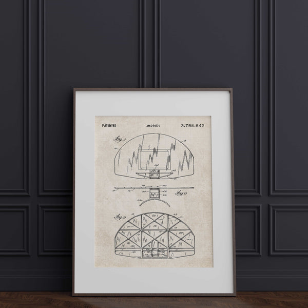 Basketball Hoop Patent Wall Art