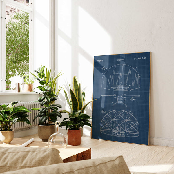 Basketball Hoop Patent Wall Art