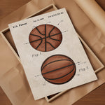 Basketball Ball Patent Wall Art