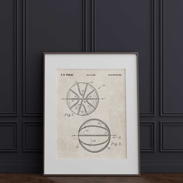 Vintage Basketball Patents Set - Printable Digital Download – Pediment Publishing
