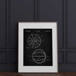 Basketball Ball Patent Wall Art