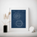 Basketball Ball Patent Wall Art