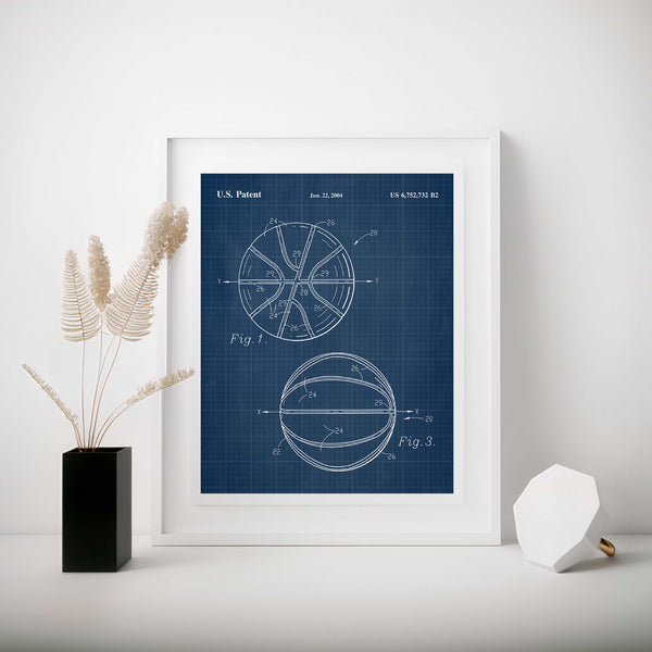 Basketball Ball Patent Wall Art