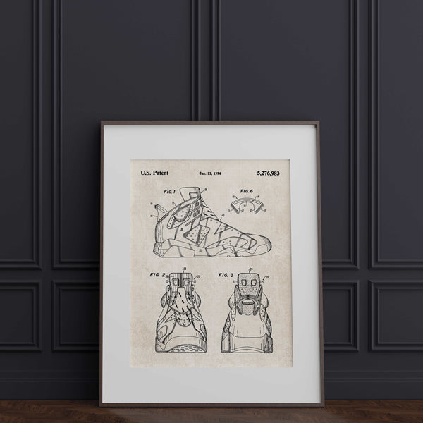 Basketball Shoe Patent Poster