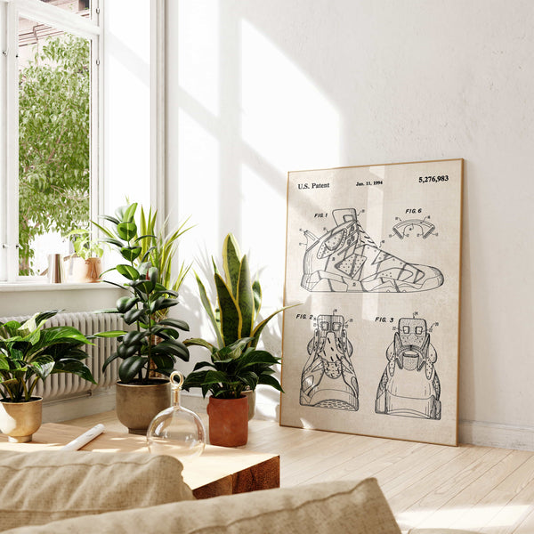 Basketball Shoe Patent Poster