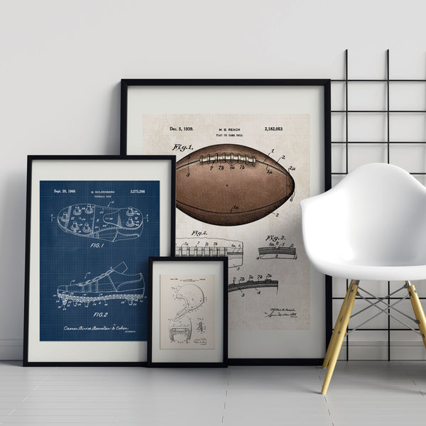 Printable Download: Vintage Football Patents Set