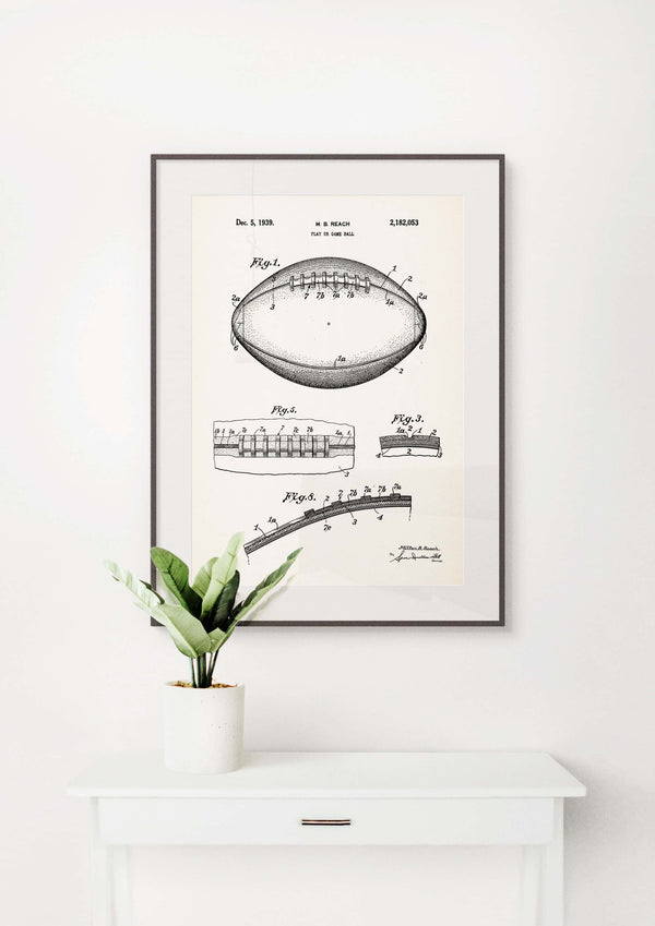Printable Download: Vintage Football Patents Set