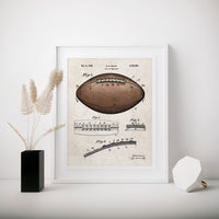 Football Patent Wall Art - Color