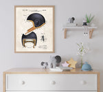 Football Helmet Patent Poster