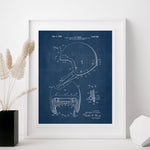 Football Helmet Patent Poster