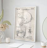 Football Helmet Patent Poster