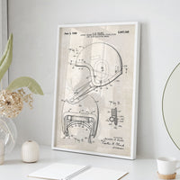 chalkboard football helmet Football Helmet Patent Wall Art