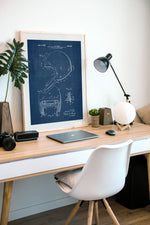 Football Helmet Patent Poster