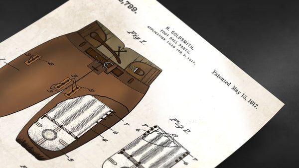 Football Jersey Patent Poster