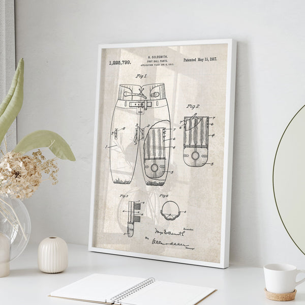 Football Jersey Patent Poster