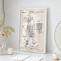 Football Jersey Patent Wall Art - Vintage Paper