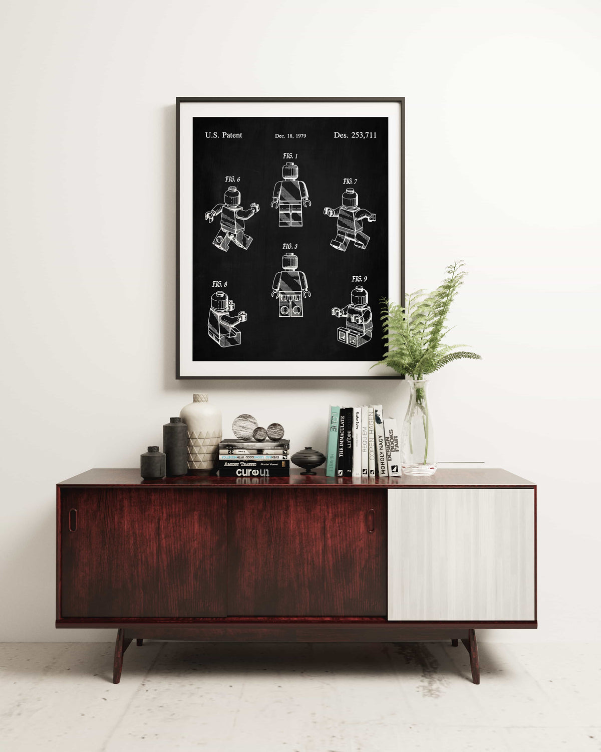 Toy Figure Patent Wall Art - Chalkboard