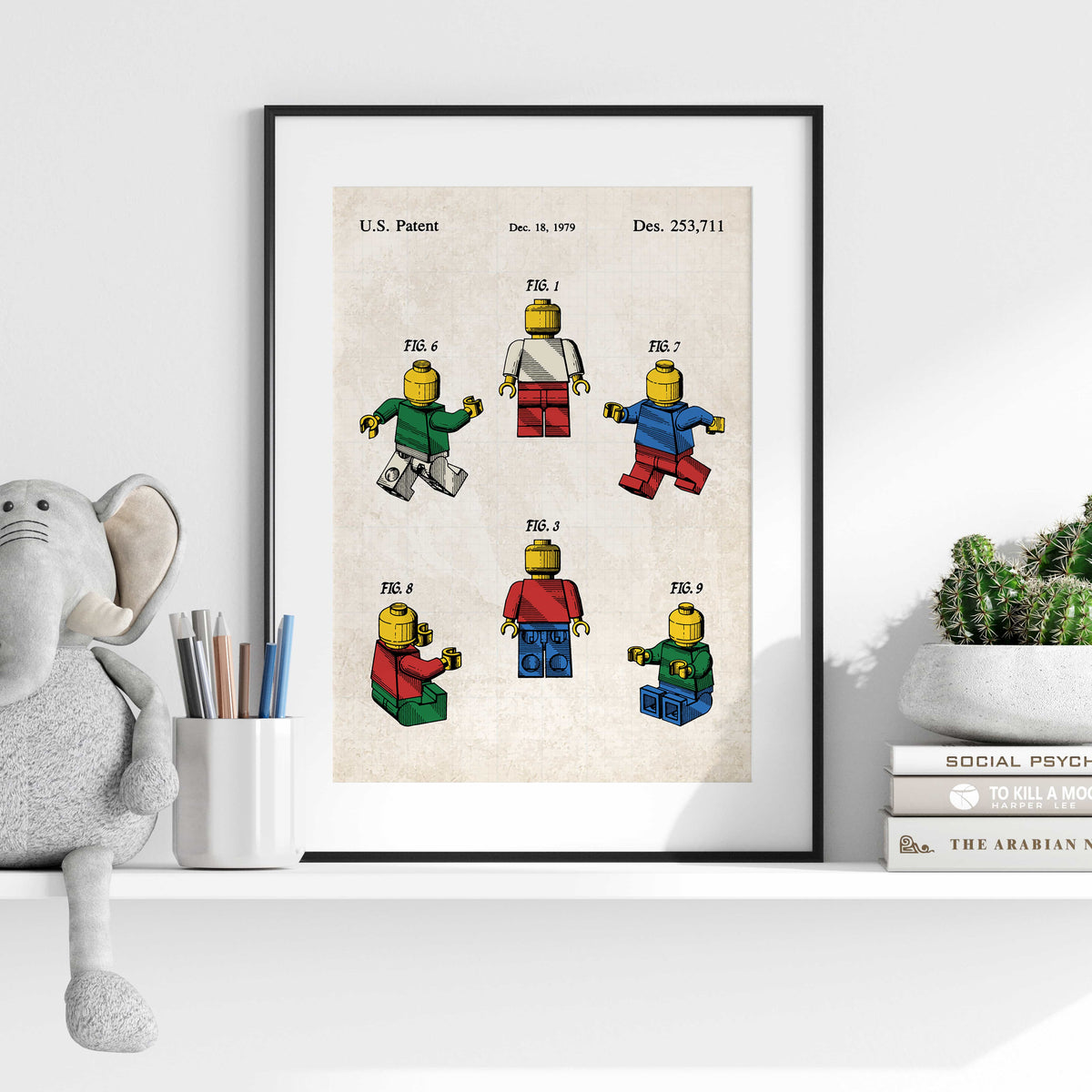Toy Figure Patent Wall Art - Color