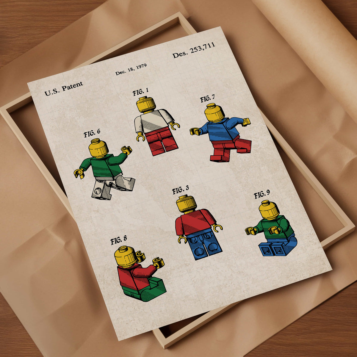 Toy Figure Patent Wall Art - Color