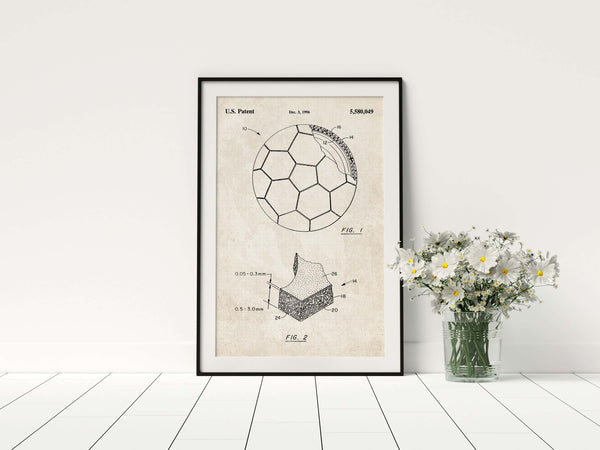 Soccer Ball Patent Poster