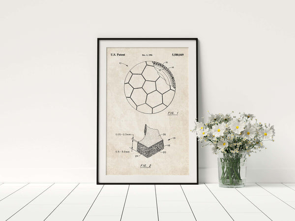 Printable Download: Vintage Soccer Patents Set