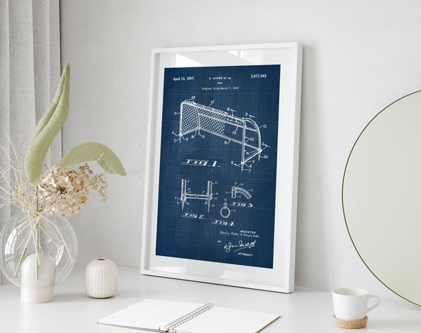Soccer Goal Patent Poster
