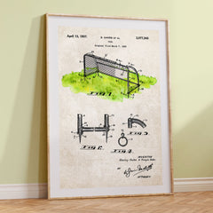 Soccer Goal Patent Poster Cover