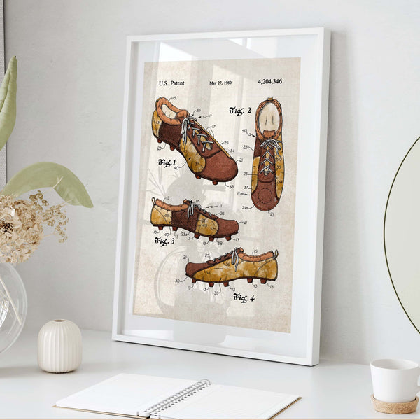 Soccer Shoe Patent Poster
