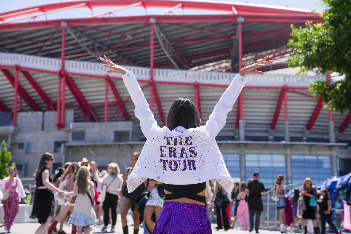 Fans pour into the Estádio da Luz in Lisbon, Portugal, to watch Taylor Swift’s Eras Tour on May 24, 2024. Bryan West / USA TODAY Network