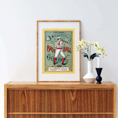 Vintage Baseball Guide Wall Art Cover