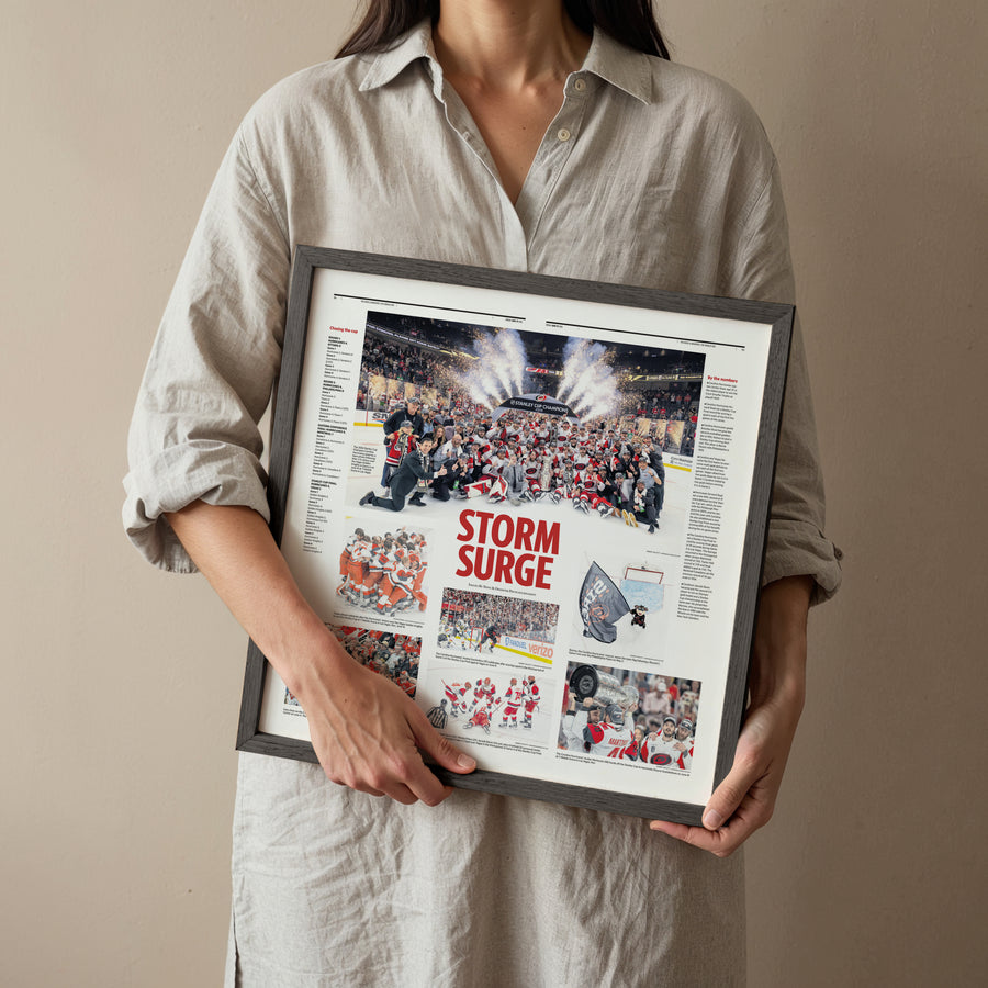 Person holding frame