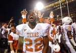 Texas running back Selvin Young (22) celebrates the Longhorns’ victory over the Ohio State Buckeyes. Deborah Cannon / Austin American-Statesman