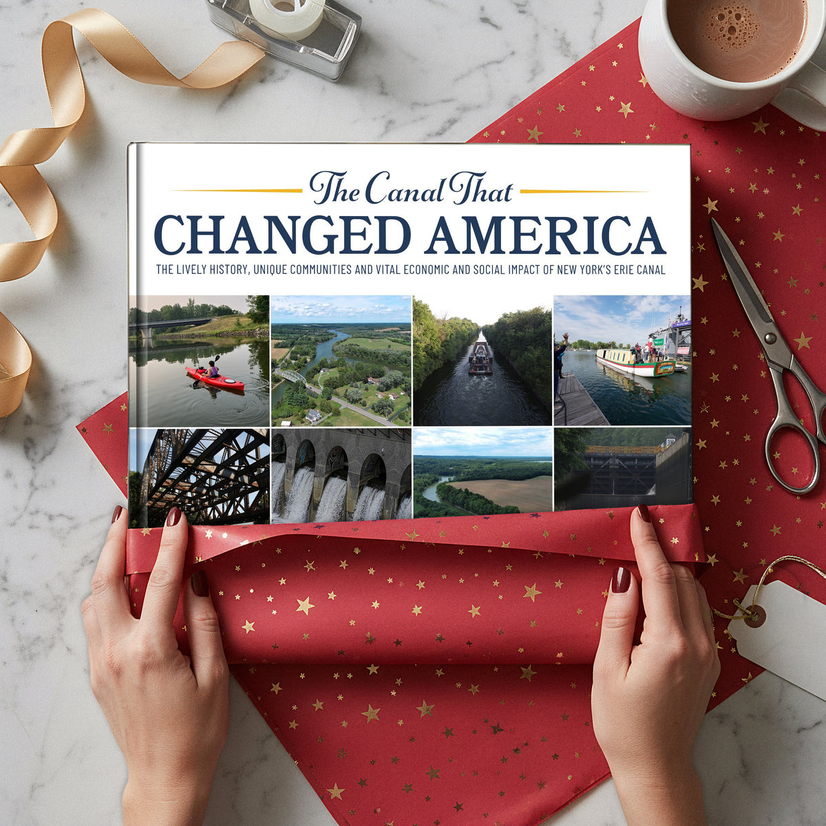 Erie Canal book mockup - Gift wrapping