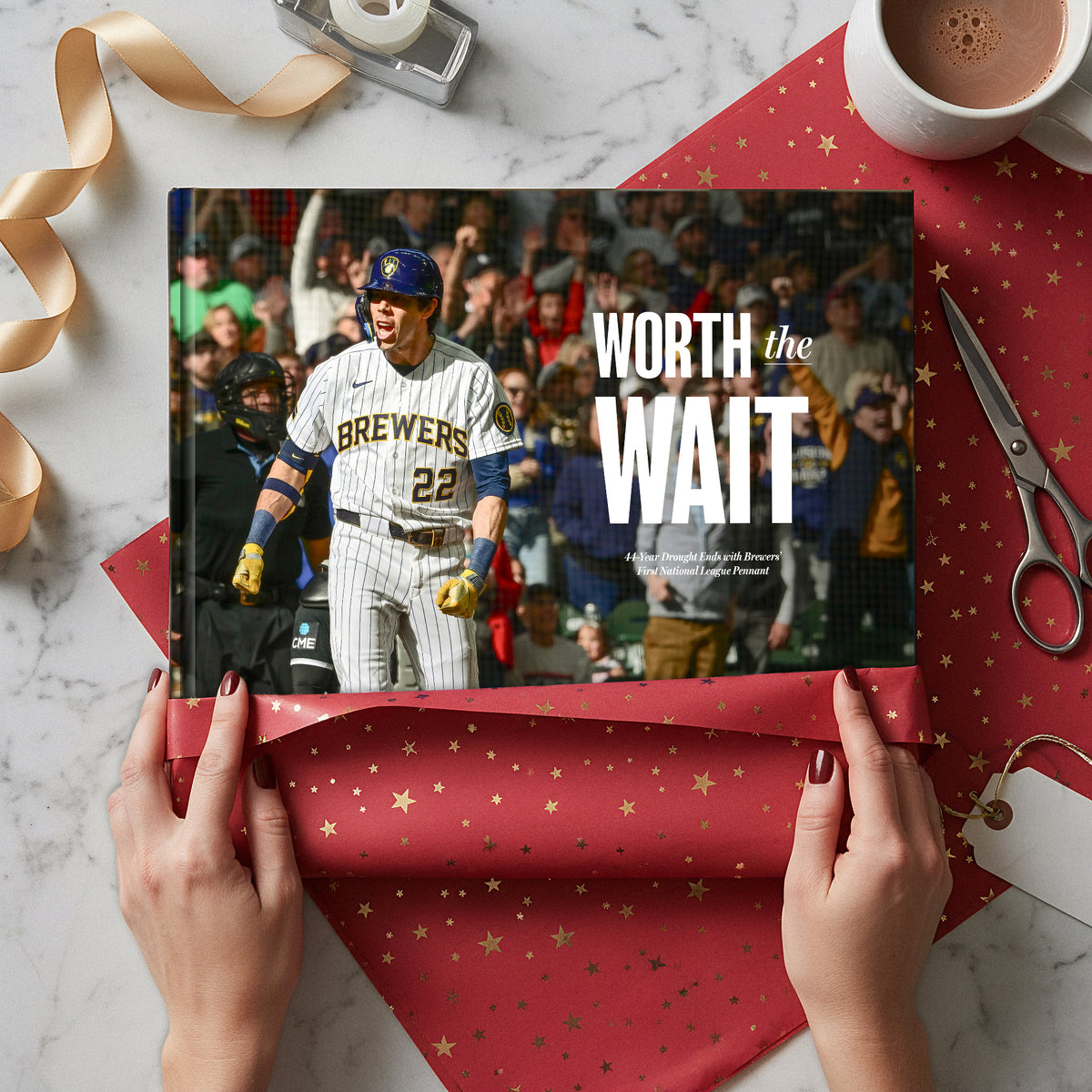 Milwaukee Brewers 2026 book mockup - Gift wrapping