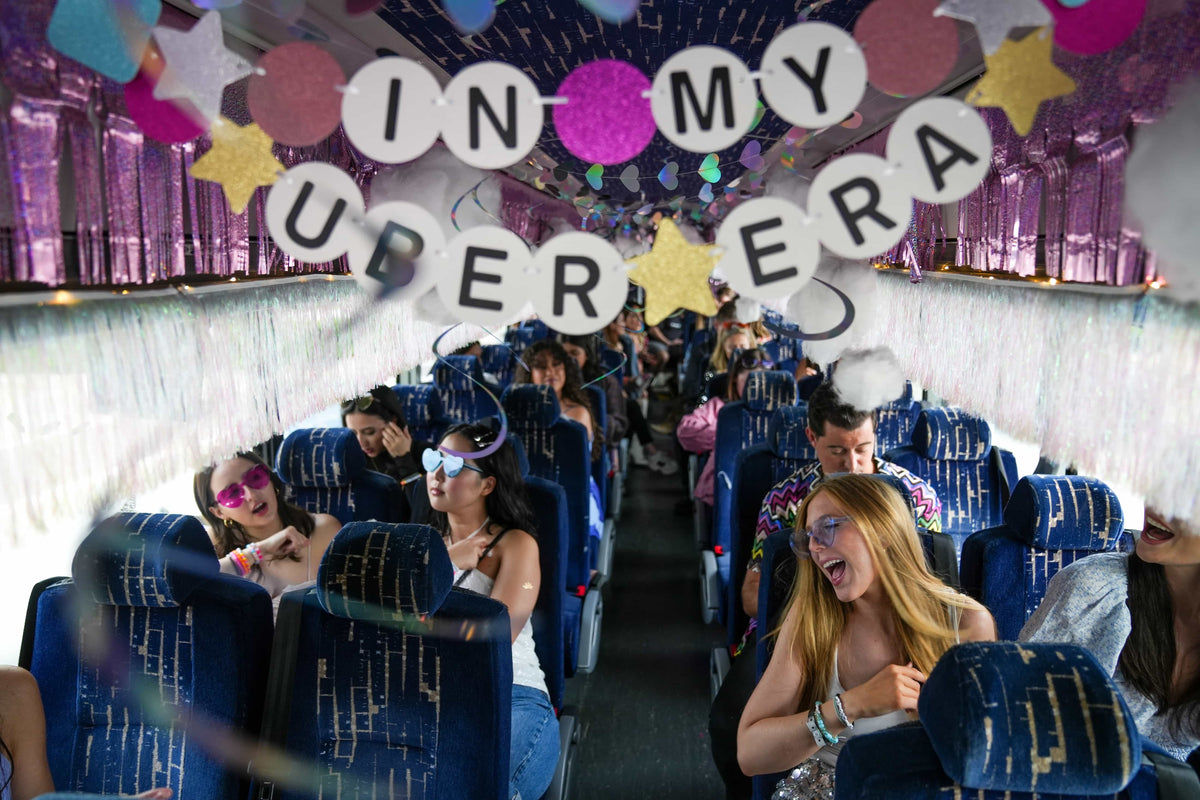 An Uber Shuttle in Miami takes fans to and from Hard Rock Stadium for Taylor Swift’s Eras Tour concerts on Oct. 19, 2024.Bryan West / The Tennessean