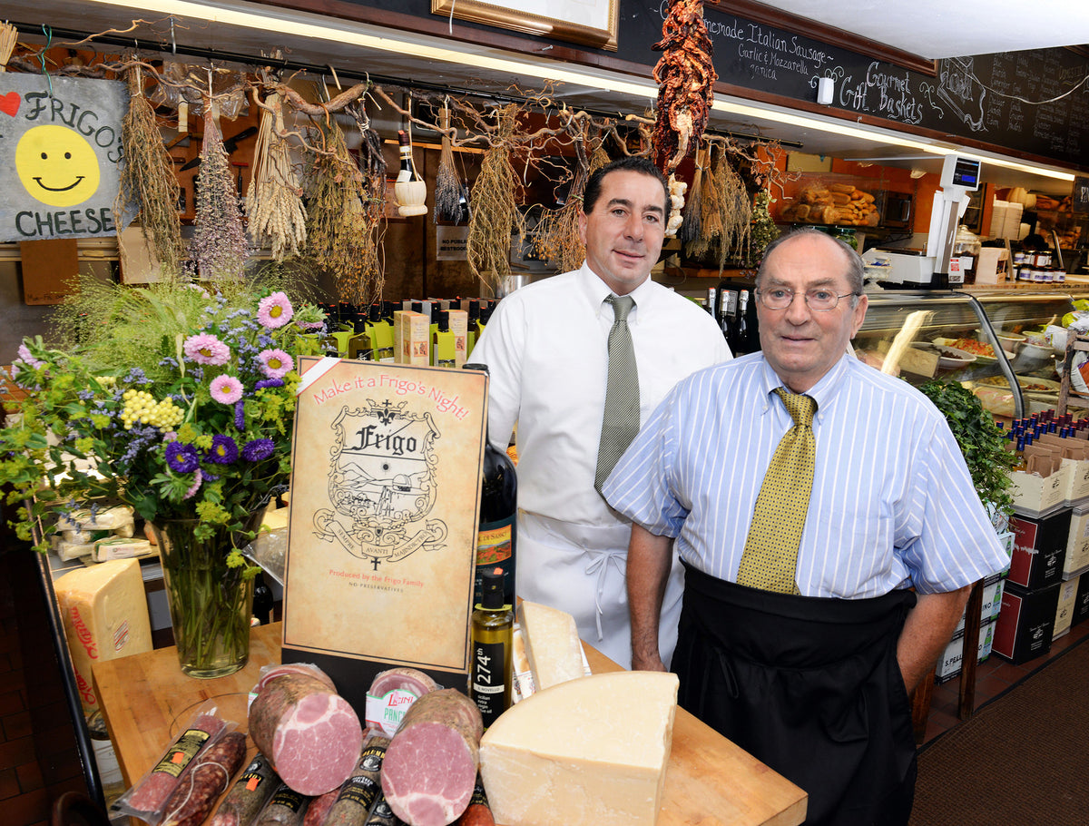 Joe Frigo, left, and Renso Frigo inside Frigo's on William Street in downtown Springfield. Courtesy Mark M.Murray /The Republican