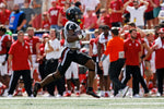 Cincinnati Bearcats wide receiver Tre Tucker (7) breaks away on a kick off return for a 99-yard touchdown in the third quarter of the NCAA football game between the Indiana Hoosiers and the Cincinnati Bearcats at Memorial Stadium in Bloomington, Ind., on Saturday, Sept. 18, 2021. The Bearcats won 38-24. The Enquirer