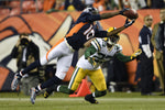 Emmanuel Sanders (10) of the Denver Broncos makes a catch for a first down in the second quarter. The Denver Broncos played the Green Bay Packers at Sports Authority Field at Mile High in Denver, CO on November 1, 2015. (Photo by Joe Amon/The Denver Post)