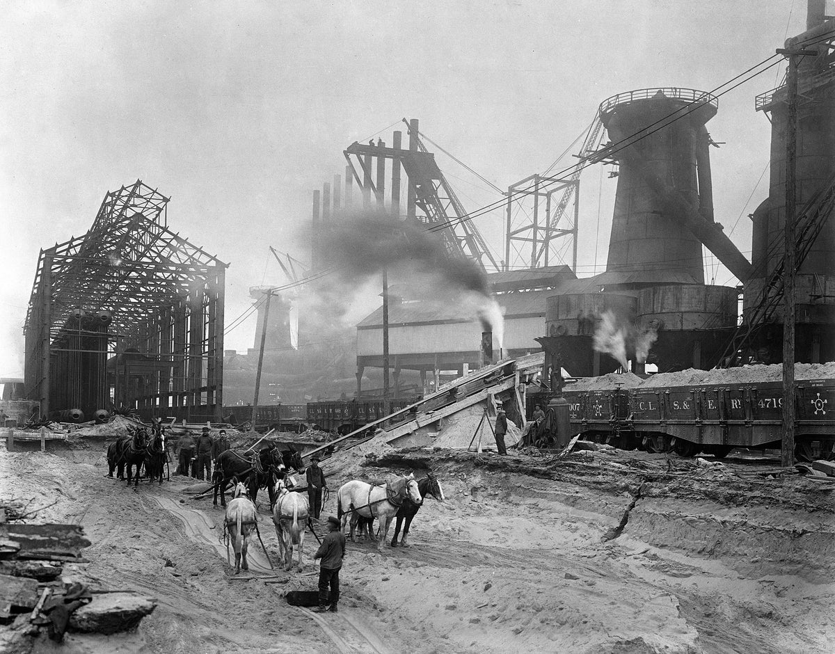 U.S. Steel Gary Works gas supply house excavation, February 11, 1908. Courtesy Calumet Regional Archives, Indiana University Northwest