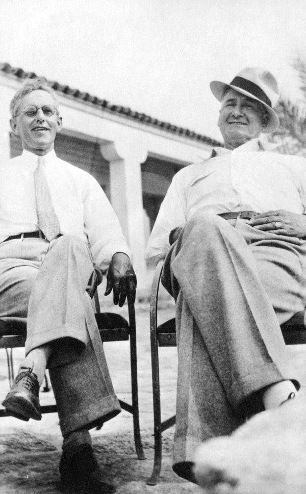 Members Bill Ferron (left) and Ed Clark Death Valley California Golf Tournament in 1949. Courtesy Rotary Club of Las Vegas