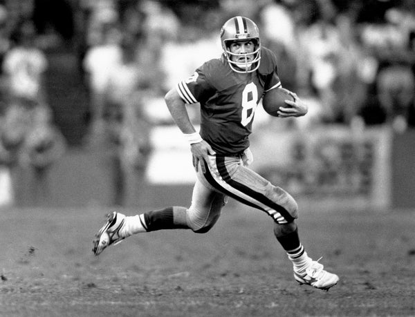 "The Run" Steve Young's long touchdown run against the Vikings at Candlestick Park, San Francisco, Oct. 30, 1988. Tom Levy/The Chronicle