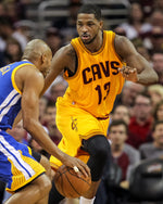 Tristan Thompson guards Warriors guard Leandro Barbosa during the first half of Game 3 of the 2015 NBA Finals. Joshua Gunter / cleveland.com