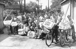 A group of newsboys gather at the Sheridan Avenue station in the 1950s. The Detroit News