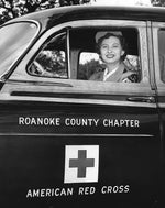 Mrs. John William (Alice) Davis, who served as Chairman of the Red Cross Motor Corps volunteers, circa 1945.  Courtesy Historical Society of Western Virginia / #2007.67.2.078