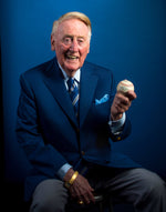 Vin Scully closed out his last live broadcast this way: “I have said enough for a lifetime and, for the last time, I wish you all a very pleasant good afternoon.” JAY L. CLENDENIN / LOS ANGELES TIMES