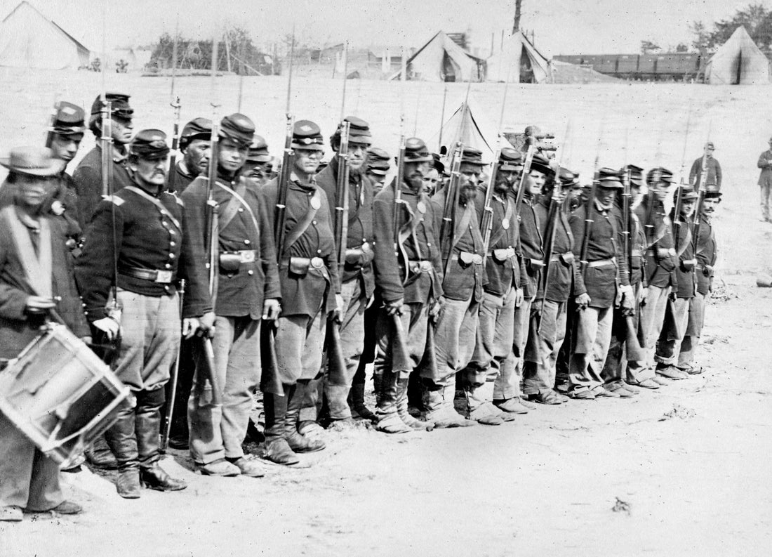 Members of Company C, 110th Pennsylvania Infantry after the battle of Fredericksburg, circa 1863. Courtesy Library of Congress