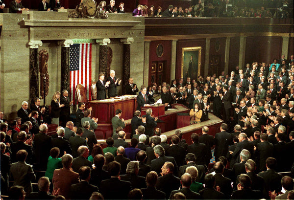 President Bush delivers the State of the Union Address, January 29, 1991. Photo Credit: George Bush Presidential Library