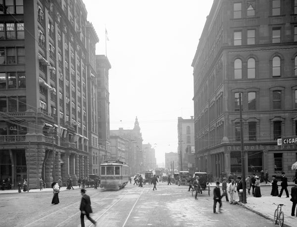 Griswold Street, circa 1906. Courtesy Library of Congress, Prints & Photographs Division,  Detroit Publishing Company Collection / #LC-DIG-det-4a13459