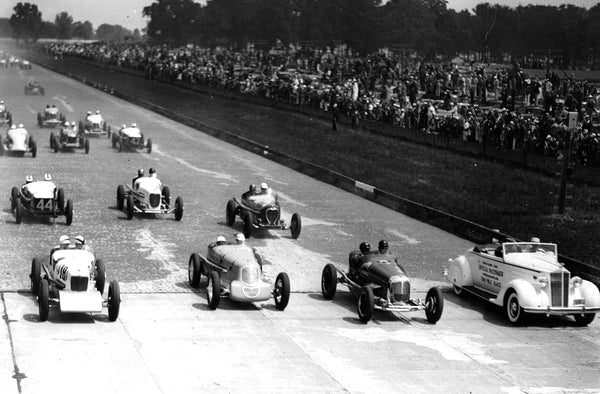 The Packard pace car pulls out of the way of the 33-car field for the start of the 1936 Indianapolis 500. Star file photo