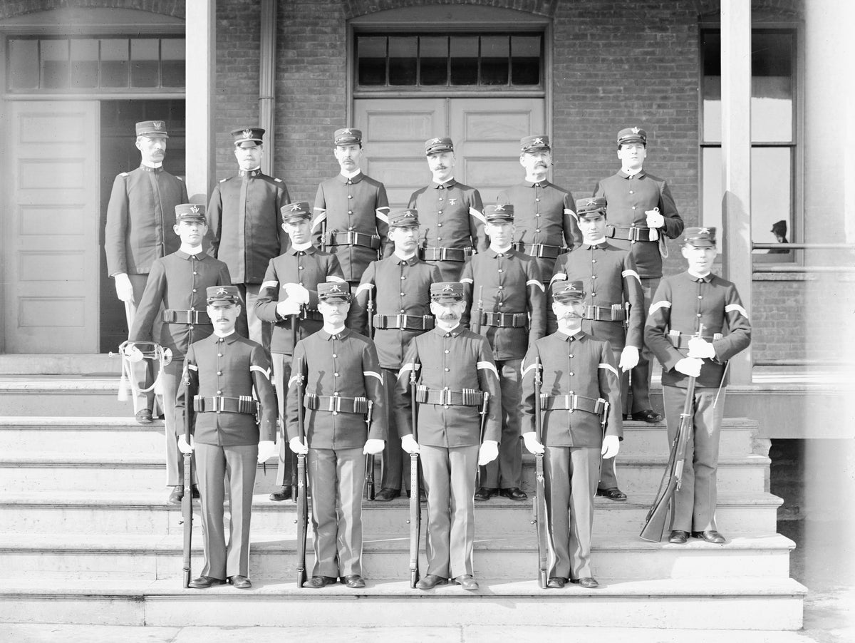 The 21st infantry in Plattsburgh, circa 1896. Courtesy Clinton County Historical Museum